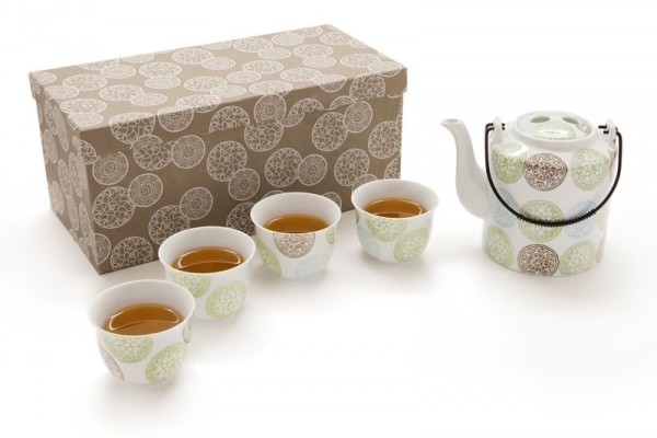 Porzellan Tee-Set in Geschenkbox